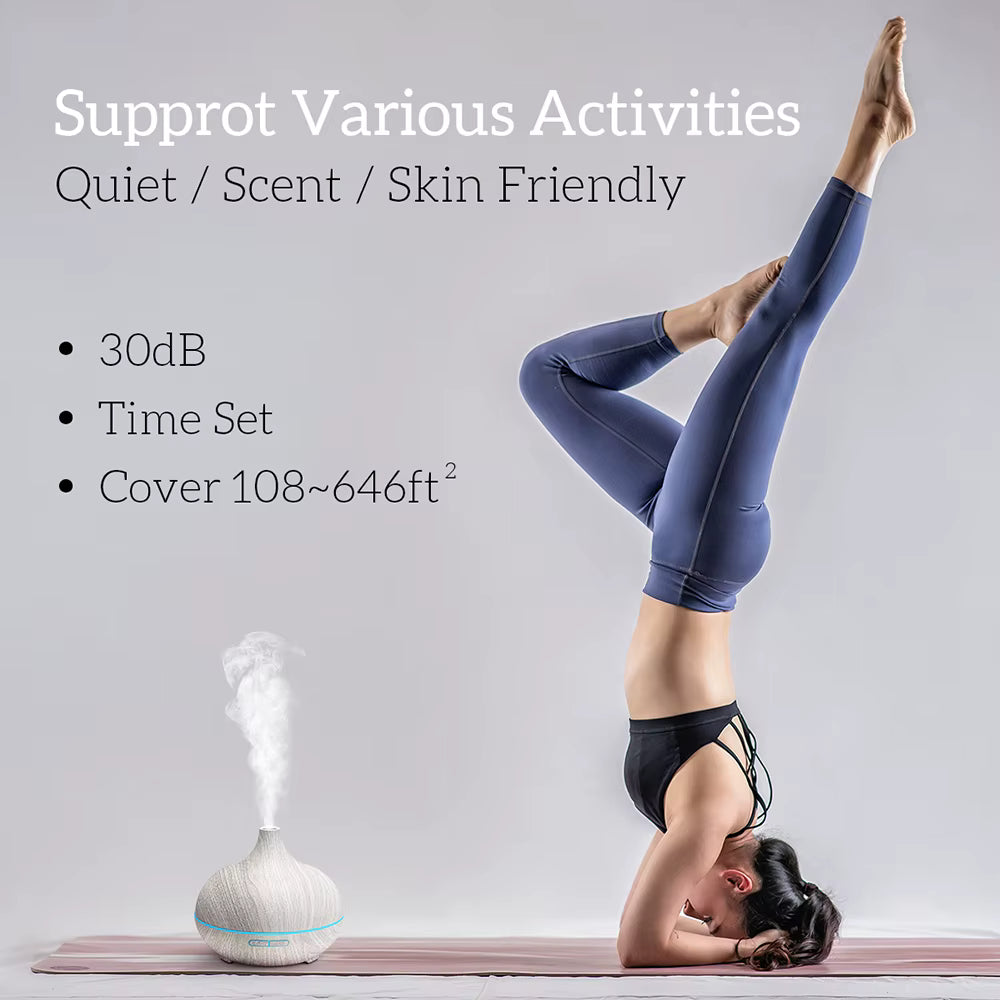 séance Yoga avec diffuseur d'huiles essentielles 